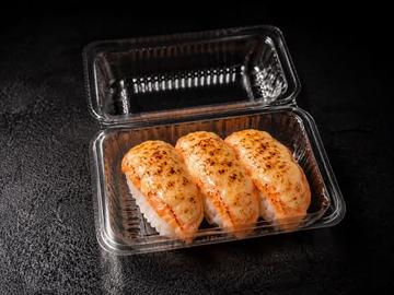 【禁断の3貫】炙りサーモンチーズ握り