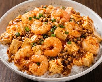 海老乗せ麻婆豆腐ボウル