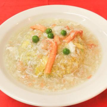 カニ肉入りあんかけ炒飯