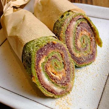 抹茶きな粉あんバタークレープ