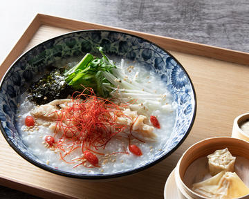 サムゲタン風お粥 点心セット  Samgyetang-style porridge Dim sum set