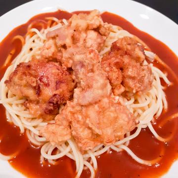 唐揚げあんかけスパ