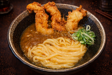 #かしわ天カレー釜玉
