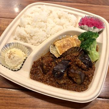 月替わり弁当 ナスとひき肉の甘辛炒め