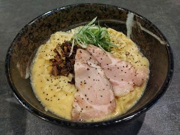 ホタテのカルボナーラそば