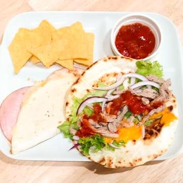 タコス豚肉とハムチーズの 2 個セット