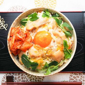 親子丼+キムチ