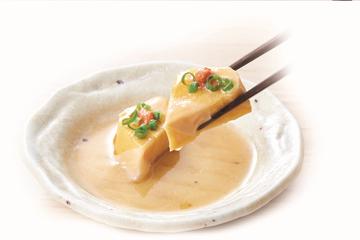 だし巻き玉子の湯葉あんかけ