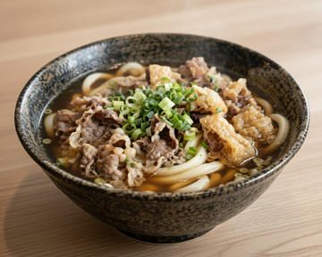 肉かすうどん