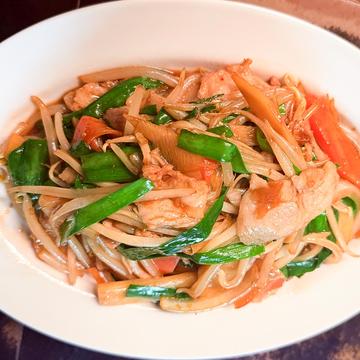 肉ニラ炒め定食