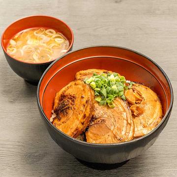 幸丼炙り豚バラチャーシュー丼 並盛(4枚)(手作り味噌汁付き)
