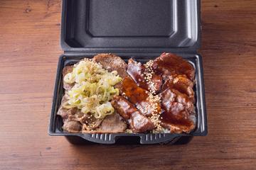 【1番人気】 網焼き牛タン＆カルビ＆ハラミ弁当