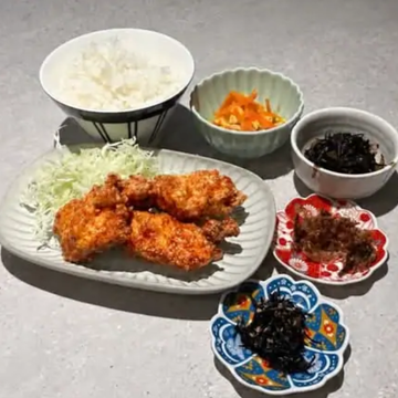 国産大山鶏のハニーマスタードチキン定食 Daisen Chicken Honey Mustard Set