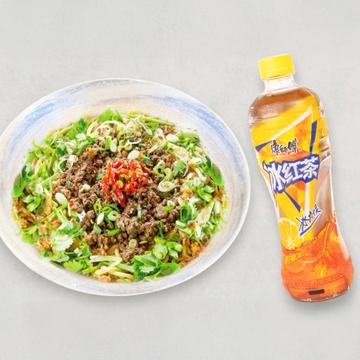重小面(重慶汁なし担々麺) ドリンクセット(50円お得です！)