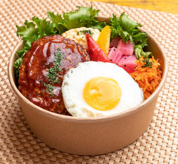 人気№1 紅豚ハンバーグ ロコモコ丼