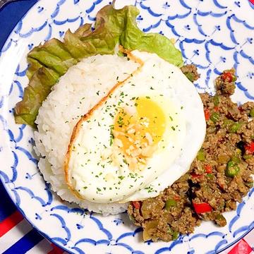 タイ風 ラム挽肉のガパオライス