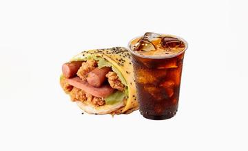 中華【ランチョンミート玉子】煎餅＆Ice Coffee(M)