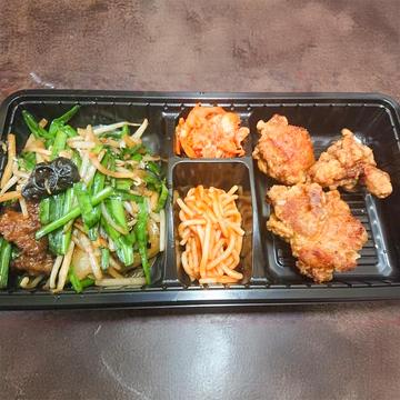 ニラレバ+鳥唐揚げ