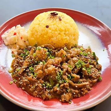 当店人気No.3   丸腸ぷりぷりキーマカレー(ご飯大盛)
