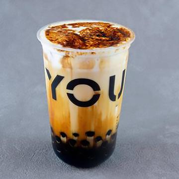 焦がし黒糖タピオカラテ Burnt brown sugar latte