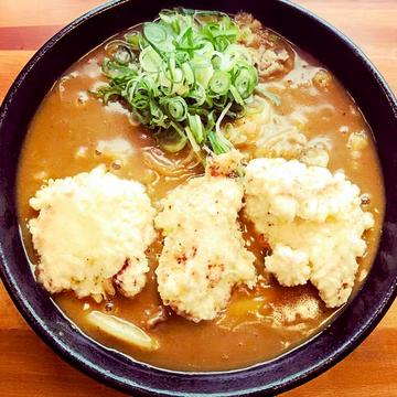 鶏天カレーうどん
