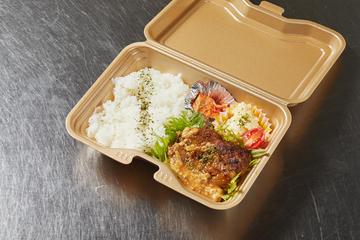 手ごねハンバーグ弁当(ロコモコ風ソース)