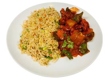 チリチキンチャーハンセット/Chili Chicken Fried Rice Set