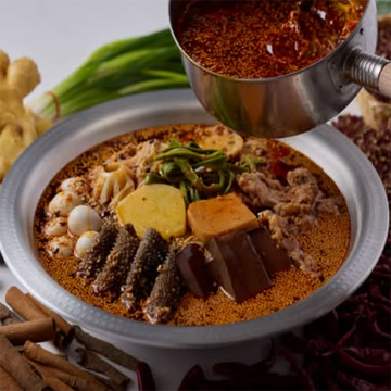 牛センマイと春雨の元祖麻辣湯(Beef tripe with glass noodles Malatang)(牛千肚冒菜)