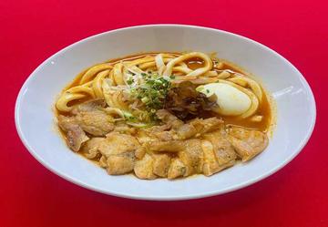 チキンカレーうどんゆで卵