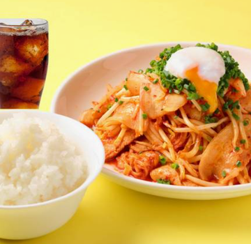 温玉豚キムチ定食 小盛 コーラセット
