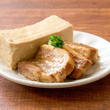 【おかず】豚角煮豆腐 Pork Kakuni and Tofu