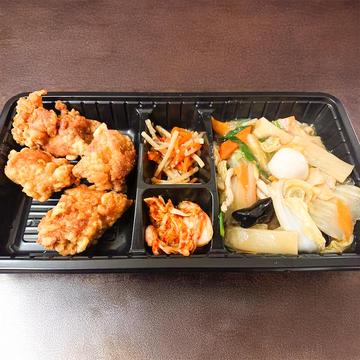 八宝菜+鳥唐揚げ
