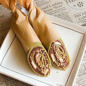 抹茶あんバタークレープ