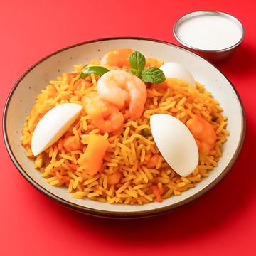 ジャンボ盛り/シーフードビリヤニ / Seafood Briyani