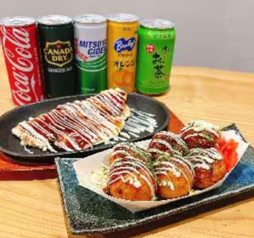 選べる揚げたこ焼き・いか焼き・ドリンクセット