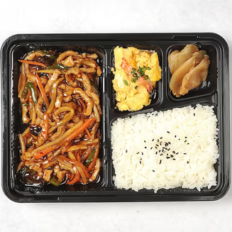 魚香肉絲(ユーシャンロース)弁当