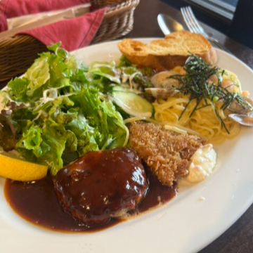 ハンバーグ・季節のフライセット