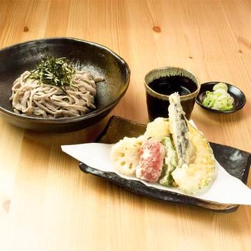 野菜天ざるそば  大盛