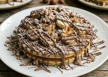 【New】Classic Pancakes with Nutella ＆ Banana 2枚(For2)ヌテラパンケーキ