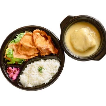 豚のオイル焼き＆ロールキャベツ1貫 (ご飯付)