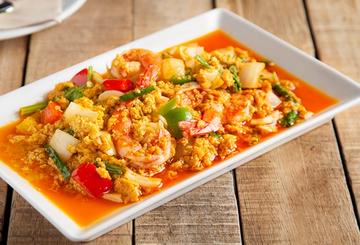 パッポンカリー(カニの卵カレー炒め) Stir-fried Crab with Curry Powder and Egg