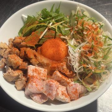 鶏まぜそばRED ネギ乗せ