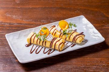 チョコレート×オレンジの包みクレープ