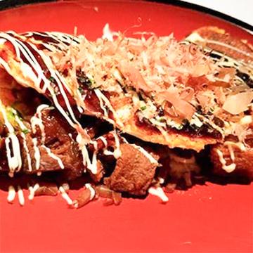 ぼっかけ神戸洋食焼き Western-Style Kobe Beef Tendon and Konnyaku Takoyaki