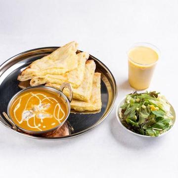 チーズナンドリンクサラダセット Cheese nan drink salad set