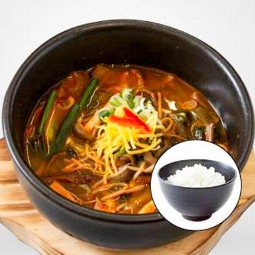 ユッケジャン(おかず3品・ライス付き)