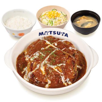ブラウンソースハンバーグ定食(味噌汁付)