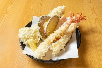 天ぷら2100円セット(穴子天・大海老天2本・かぼちゃ天・人参天・さつま芋天)