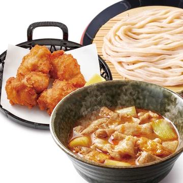 旨辛肉つけ汁うどん 鶏のから揚げセット