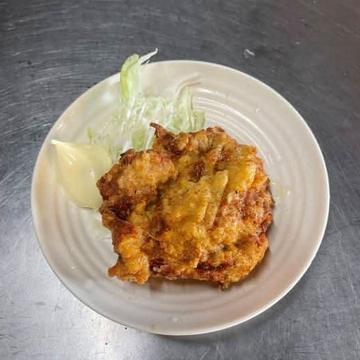 唐揚げ1個とライス